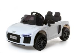 12V Gelicenseerde Witte Audi R8 Spyder Accu Ride On Car