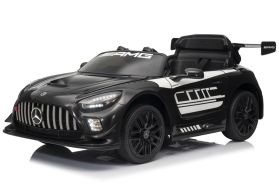 12V Gelicenseerde Mercedes AMG GT4 Ride On Car Zwart